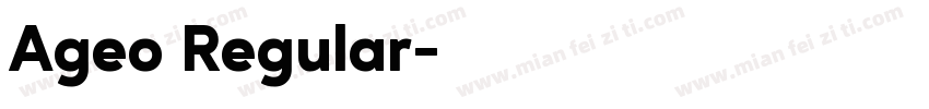 Ageo Regular字体转换